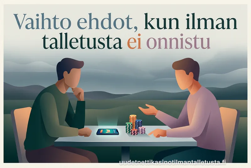 Vaihtoehdot, kun ilman talletusta ei onnistu